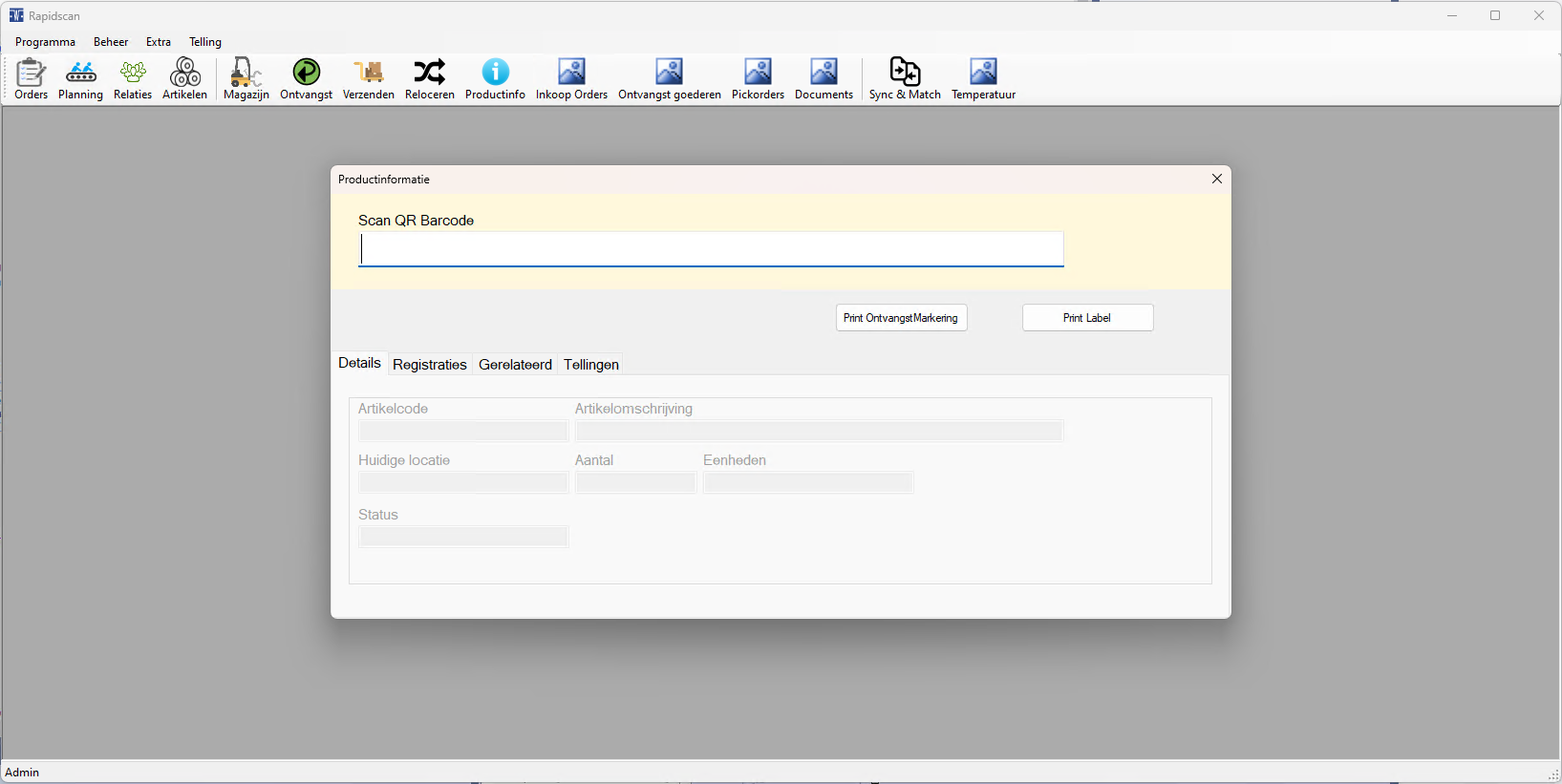 RapidScan software