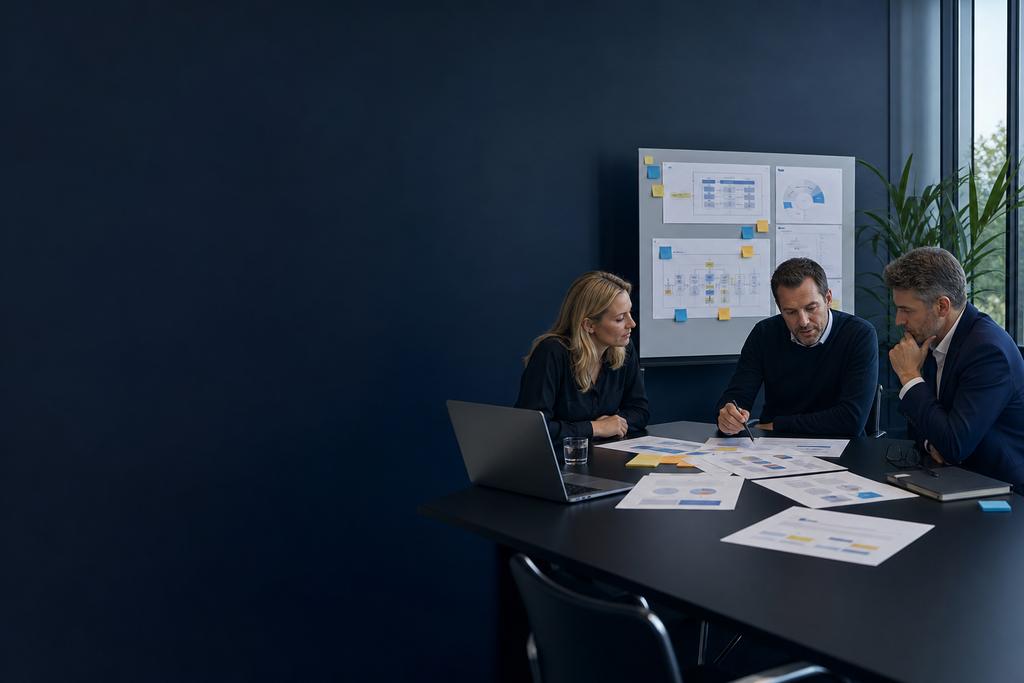 Illustratieve cloud consultant en platformbeheerder die teamrollen, infrastructuurcode, support, proefuitrol en overdracht beoordelen