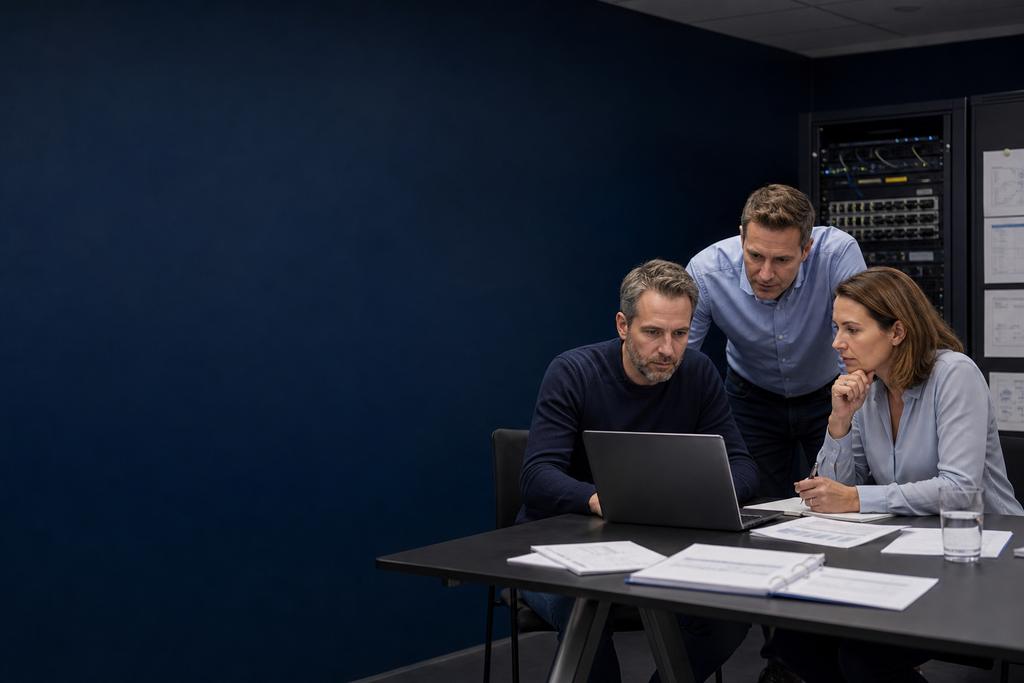 Illustratieve web- en cloudengineers die een nieuw webplatform, release, database, objectdata, kleine verkeersgroep, klantactie en terugschakeling testen