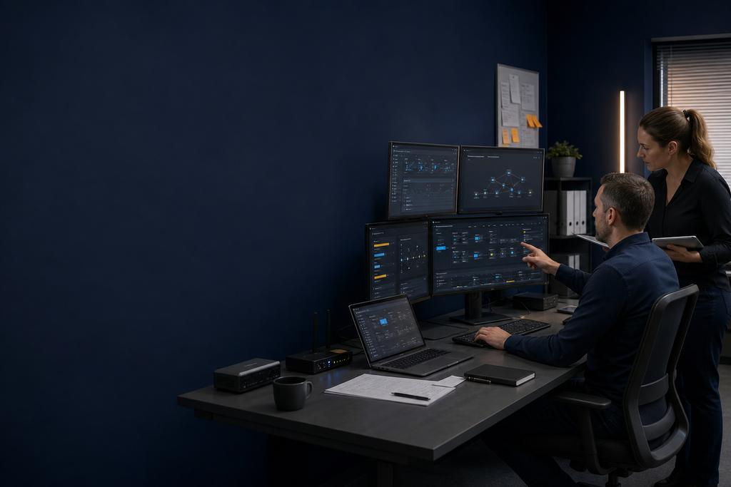 Illustratieve SOC-analist en incidentresponder die Sentinel-incidenten, automation rules, playbooks en herstel testen