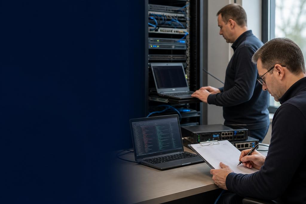 Illustratieve securityauditors die een goedgekeurde basis vergelijken met actieve server-, firewall-, switch- en werkplekinstellingen