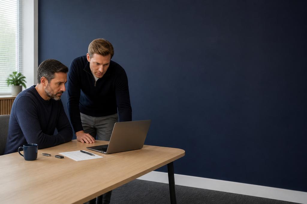 Illustratieve Microsoft 365-supportspecialist en ICT-contactpersoon die veilige ondersteuning en beheertoegang afstemmen voor een organisatie rond Utrecht