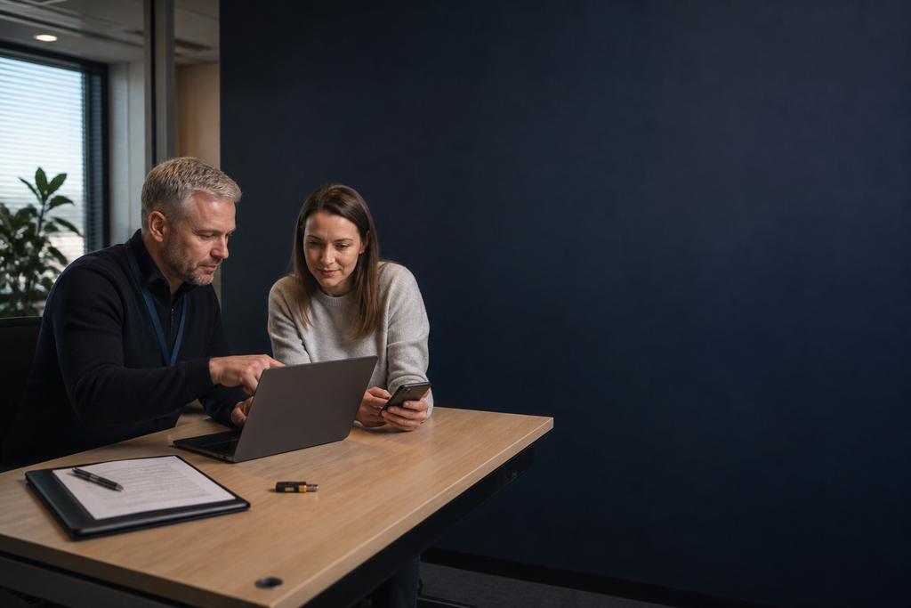 Illustratieve Microsoft 365-supportspecialist en medewerker die toegang, applicaties en de werktaak na herstel testen voor een organisatie rond Rosmalen