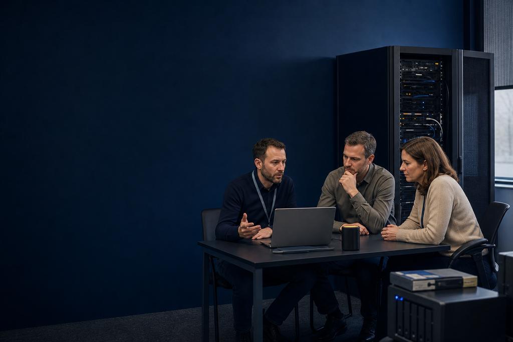 Illustratieve Windows- en integratiespecialisten die services, certificaten, wachtrijen en transactiedoorstroming bewaken